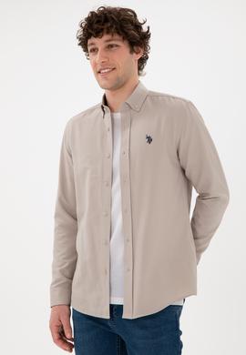 Erkek Taş Uzun Kollu Basic Gömlek - 50296777037