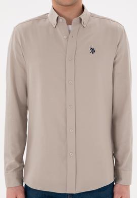 Erkek Taş Uzun Kollu Basic Gömlek - 50296777037