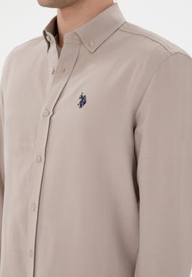 Erkek Taş Uzun Kollu Basic Gömlek - 50296777037