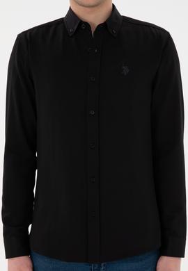 Erkek Siyah Uzun Kollu Basic Gömlek - 50296777069