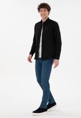 Erkek Siyah Uzun Kollu Basic Gömlek - 50296777069