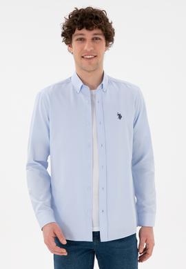 Erkek Açık Mavi Uzun Kollu Basic Gömlek - 50296777010