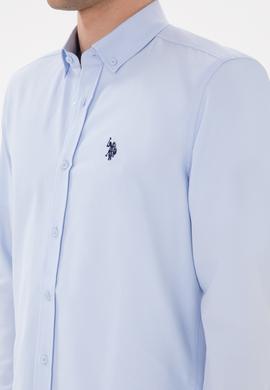 Erkek Açık Mavi Uzun Kollu Basic Gömlek - 50296777010