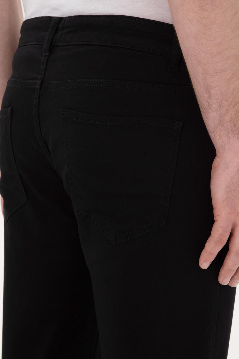 Erkek Siyah Slim Fit Kanvas Pantolon