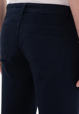 Erkek Lacivert Slim Fit Kanvas Pantolon - 50297545045