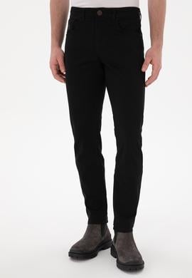Erkek Siyah Slim Fit Kanvas Pantolon - 50297545122