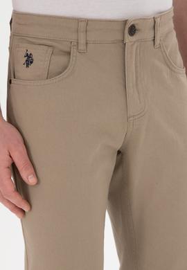 Erkek Açık Haki Slim Fit Kanvas Pantolon - 50297545290