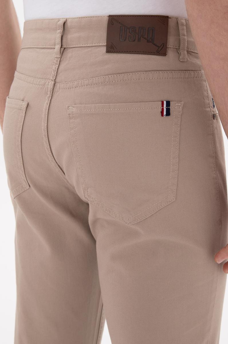 Erkek Koyu Bej Kanvas Pantolon