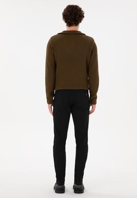 Erkek Siyah Slim Fit Kanvas Pantolon - 50297841129