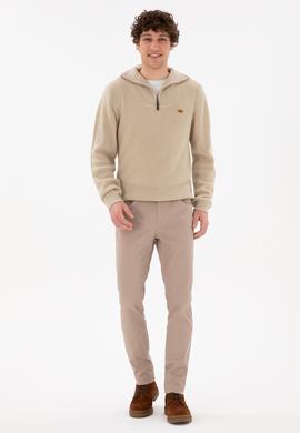 Erkek Koyu Bej Kanvas Pantolon - 50297841346