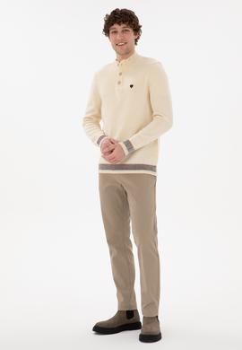 Erkek Açık Haki Slim Fit Kanvas Pantolon - 50297545290