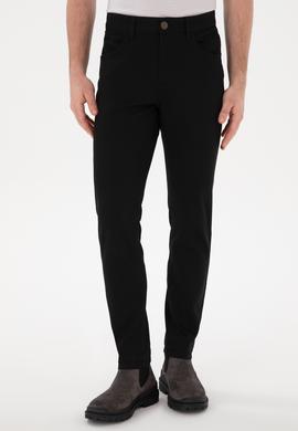 Erkek Siyah Slim Fit Kanvas Pantolon - 50297841129