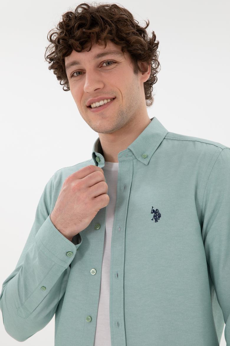 Erkek Mint Uzun Kollu Basic Gömlek - 50296777101