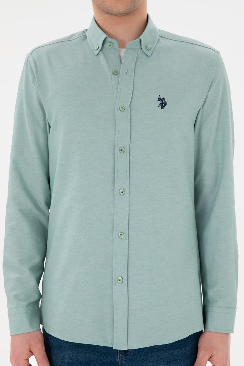 Erkek Mint Uzun Kollu Basic Gömlek - 50296777101