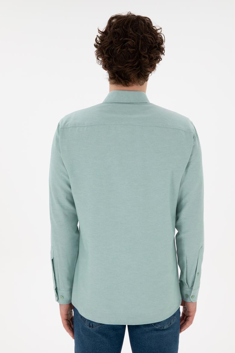 Erkek Mint Uzun Kollu Basic Gömlek - 50296777101