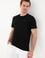 Erkek Regular Fit Bisiklet Yaka Siyah Basic Tişört