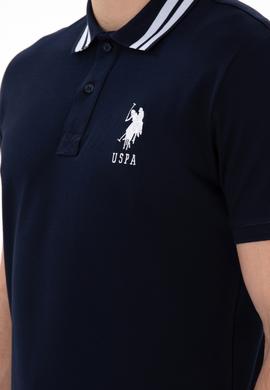 Erkek Slim Fit Polo Yaka Lacivert Basic Tişört - 50298010019