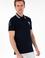 Erkek Slim Fit Polo Yaka Lacivert Basic Tişört