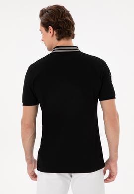 Erkek Slim Fit Polo Yaka Siyah Basic Tişört - 50298010029