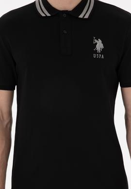 Erkek Slim Fit Polo Yaka Siyah Basic Tişört - 50298010029
