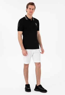 Erkek Slim Fit Polo Yaka Siyah Basic Tişört - 50298010029