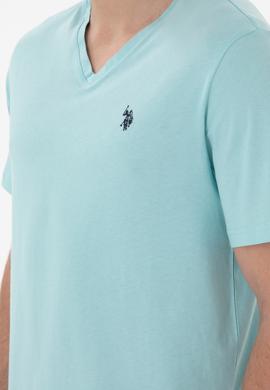 Erkek Su Yeşili Basic Tişört - 50279617116