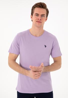 Erkek Lila Basic Tişört - 50279632221