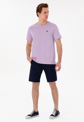 Erkek Lila Basic Tişört - 50279632221