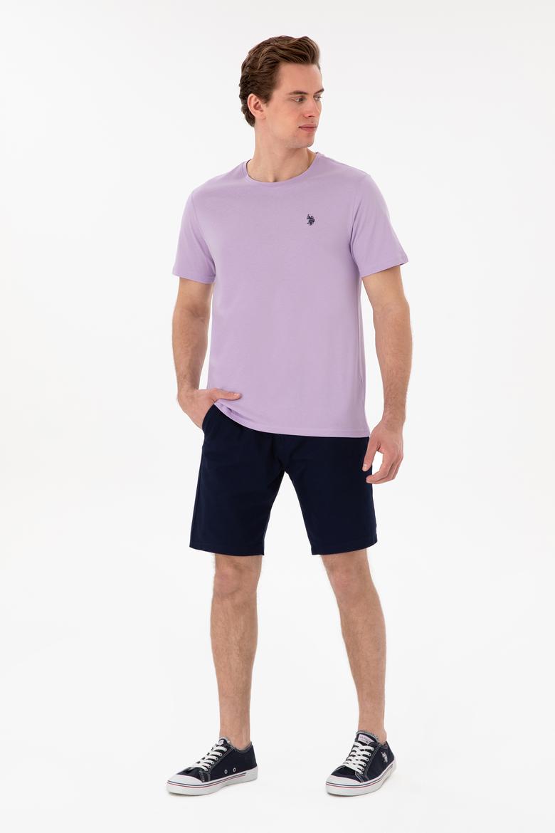 Erkek Lila Basic Tişört - 50279632221