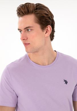 Erkek Lila Basic Tişört - 50279632221