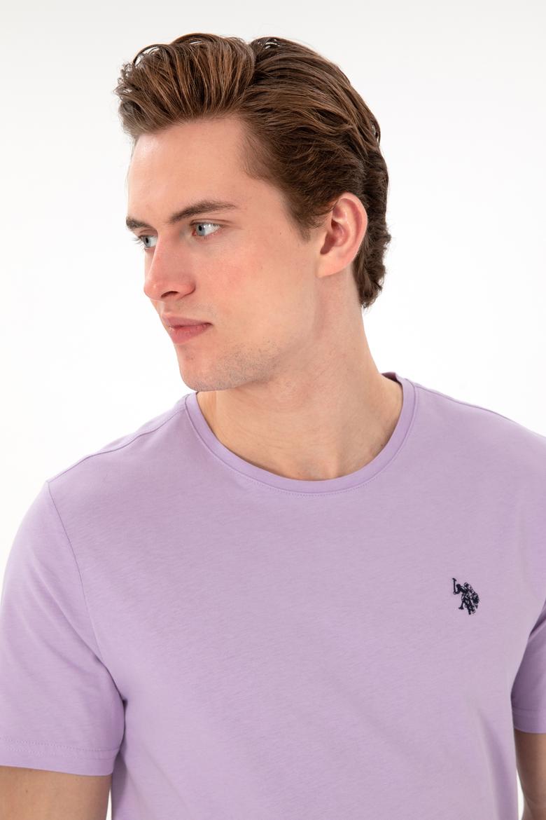 Erkek Lila Basic Tişört - 50279632221