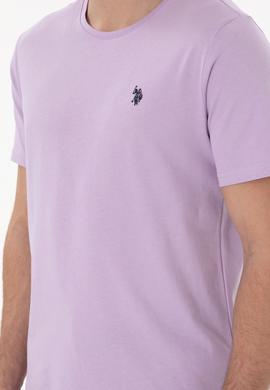 Erkek Lila Basic Tişört - 50279632221