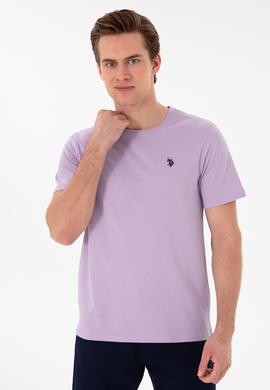 Erkek Lila Basic Tişört - 50279632221