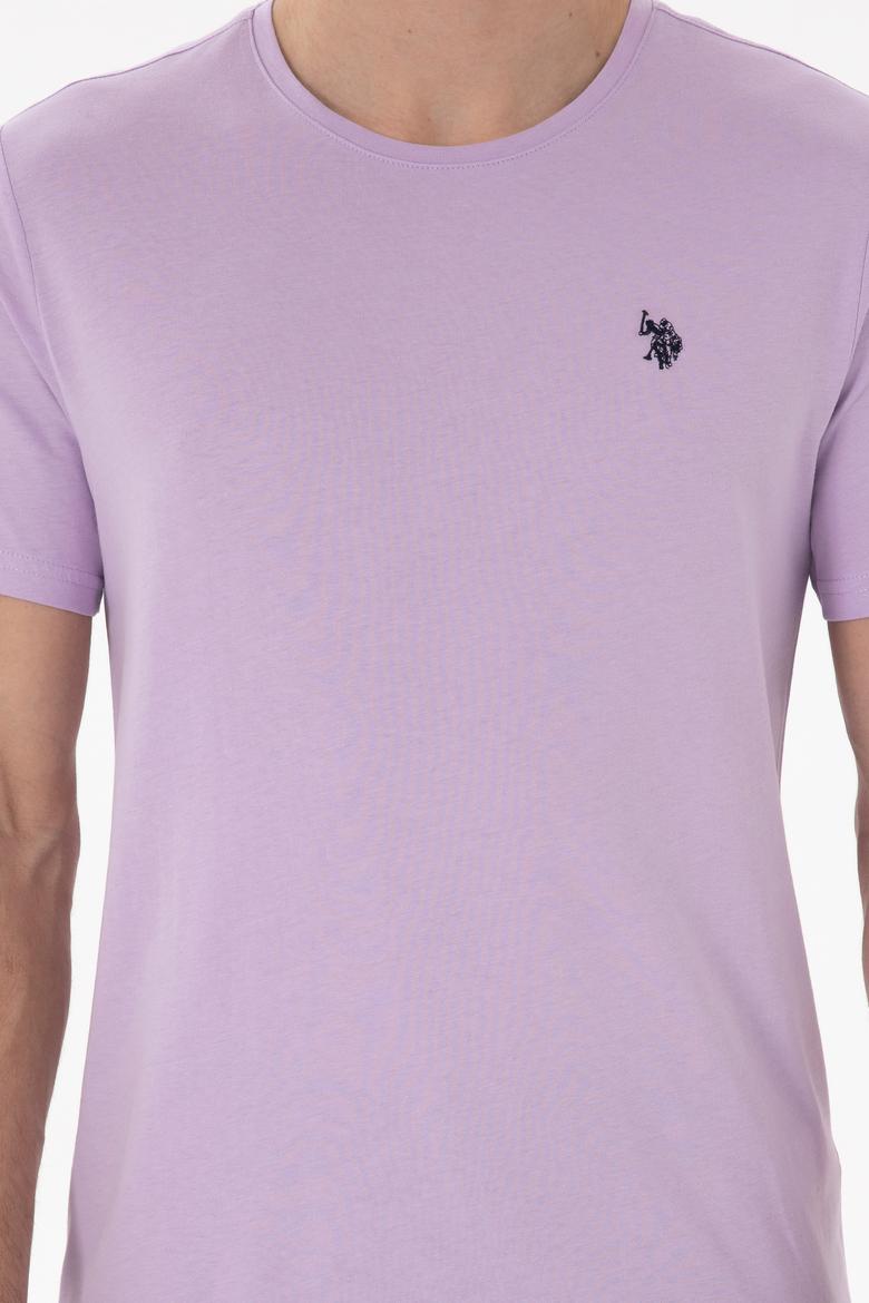 Erkek Lila Basic Tişört - 50279632221