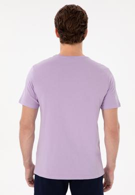 Erkek Lila Basic Tişört - 50279632221