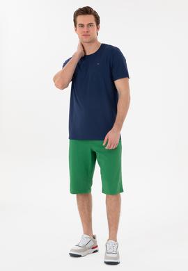 Erkek Yeşil Örme Şort - 50279619076