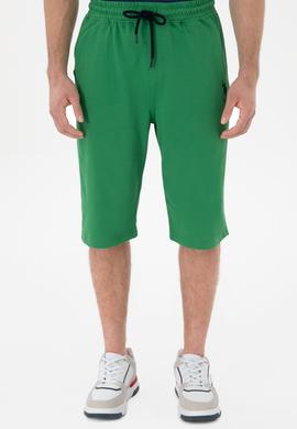 Erkek Yeşil Örme Şort - 50279619076