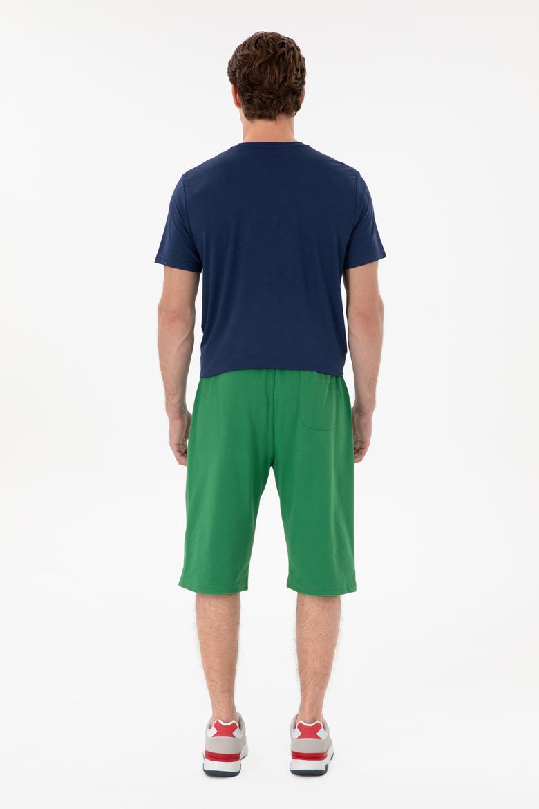 Erkek Yeşil Örme Şort - 50279619076