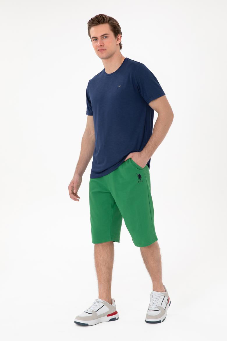 Erkek Yeşil Örme Şort