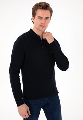 Erkek Lacivert Kazak - 50253695006