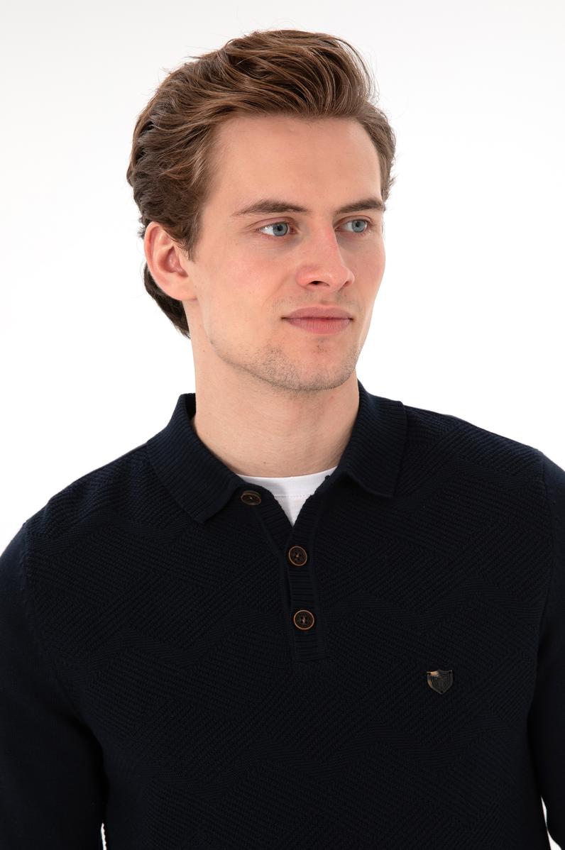 Erkek Lacivert Kazak