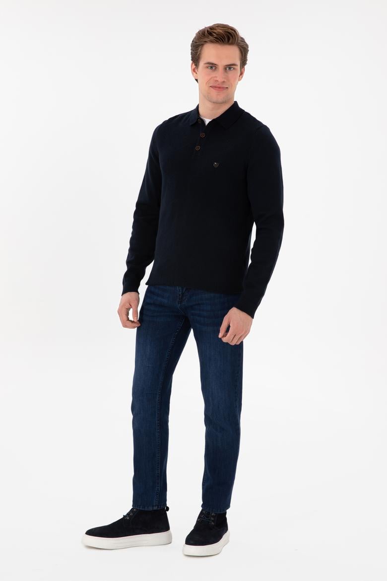 Erkek Lacivert Kazak - 50253695006