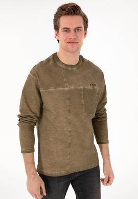 Erkek Haki Sweatshirt - 50292597025