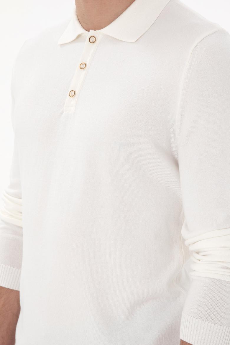 Erkek Ekru Basic Kazak - 50294739010