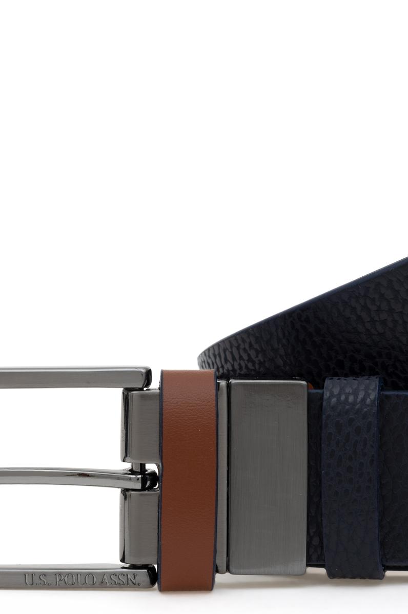 Erkek Lacivert Çift Taraflı Kemer