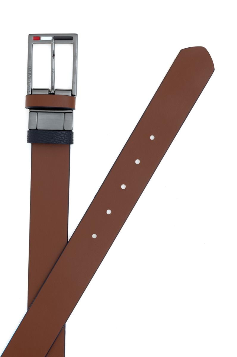 Erkek Lacivert Çift Taraflı Kemer