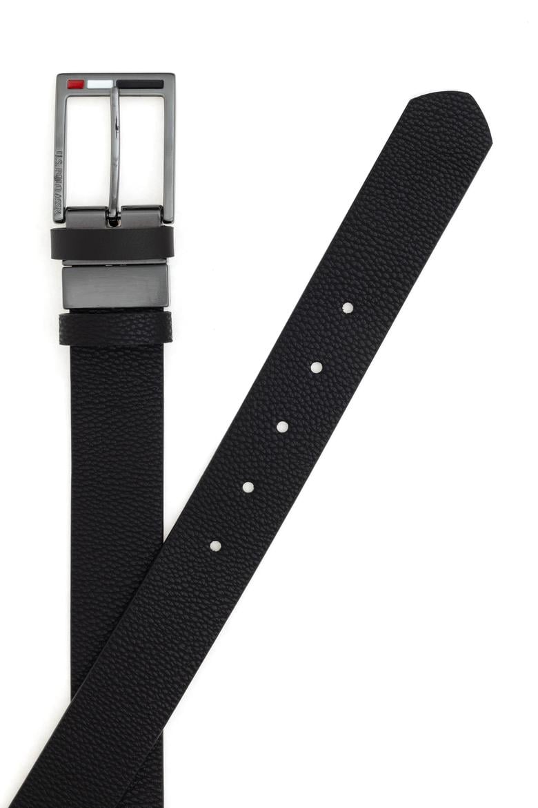 Erkek Siyah Çift Taraflı Kemer