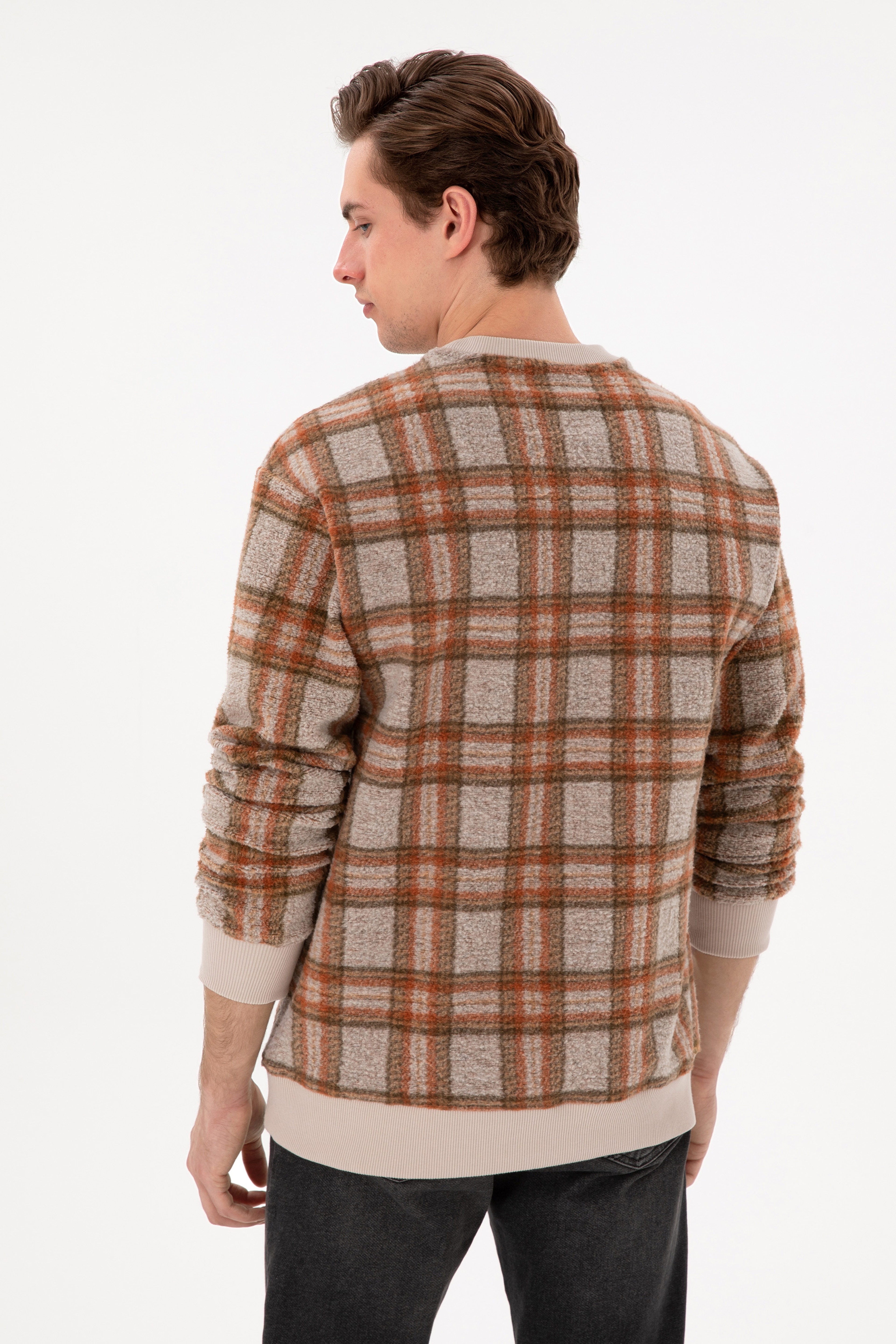 Erkek Krem Sweatshirt - Image 5