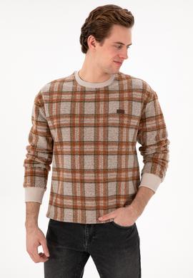 Erkek Krem Sweatshirt - 50290874018