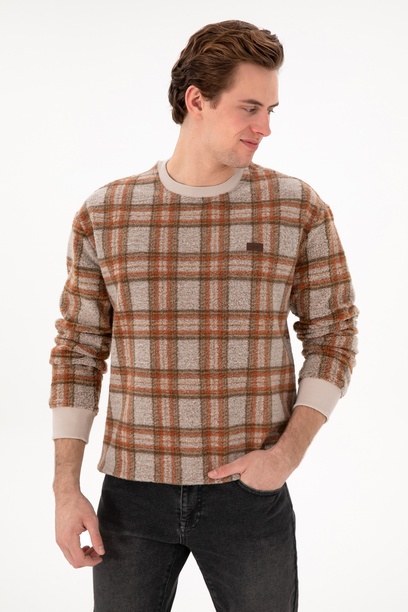 Erkek Krem Sweatshirt